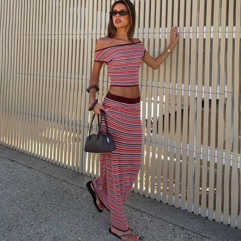 Women Formal Wear For Summer - Conjunto de 2 piezas de falda
