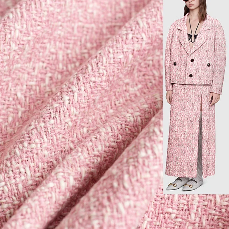 Tailored Coat Wool - Redraspberry 145 cm rosa blanco lana