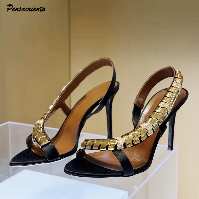 Sandalias de gladiador de saté - Women'S Formal Wear For Wedding reseña y precio