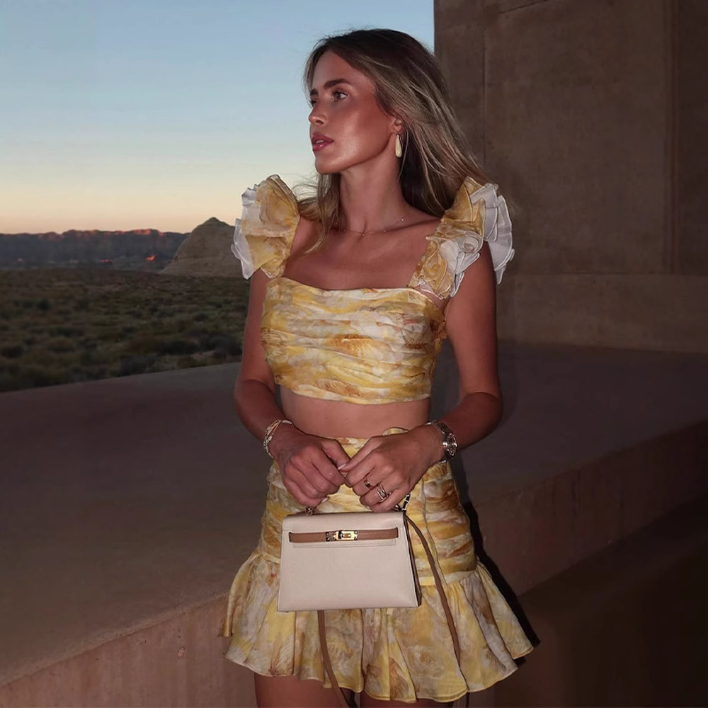 2025 nuevo Top corto plisado,  - Women Formal Wear For Summer reseña y precio