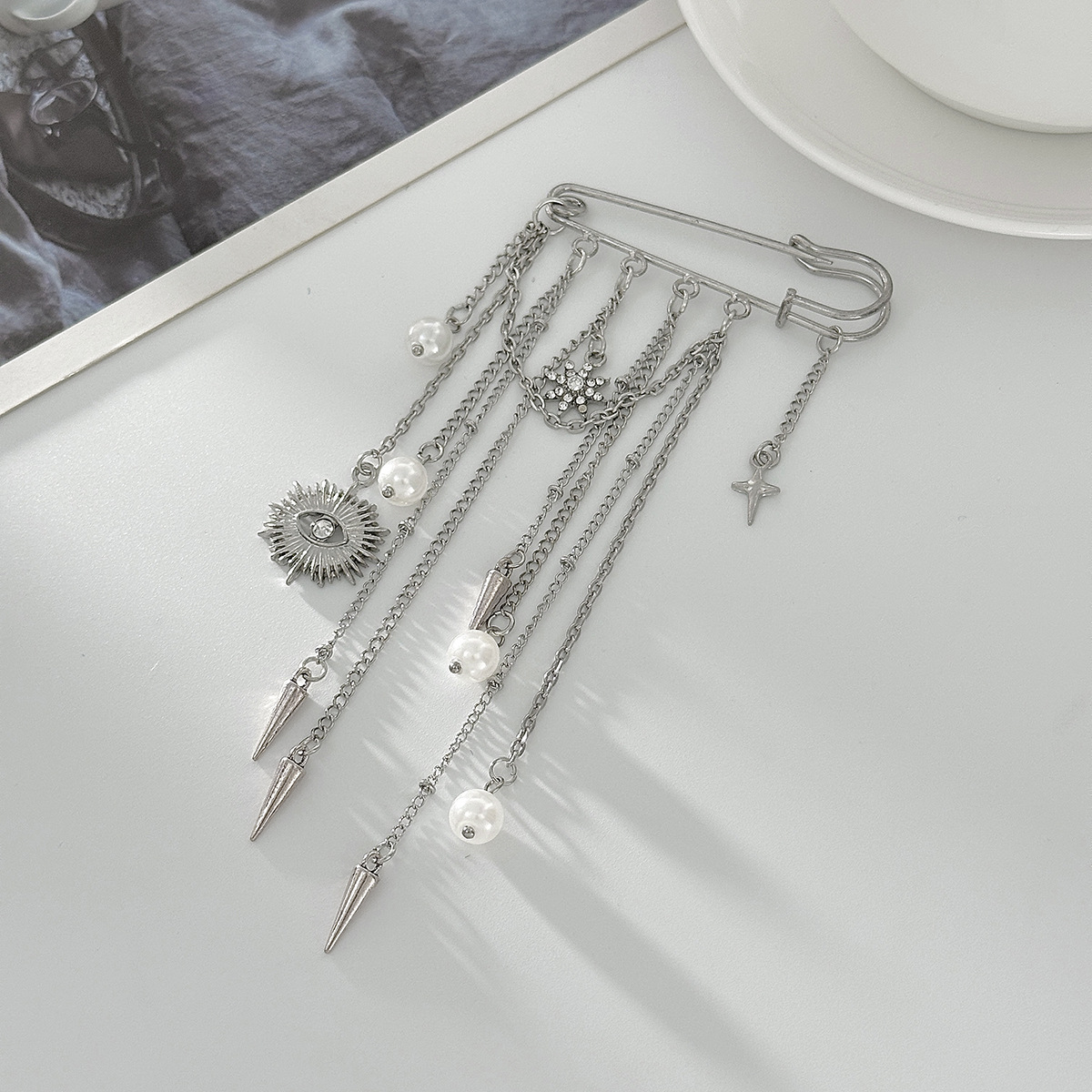 Broche de perlas de imitación, - Women'S Formal Wear Accessories reseña y precio