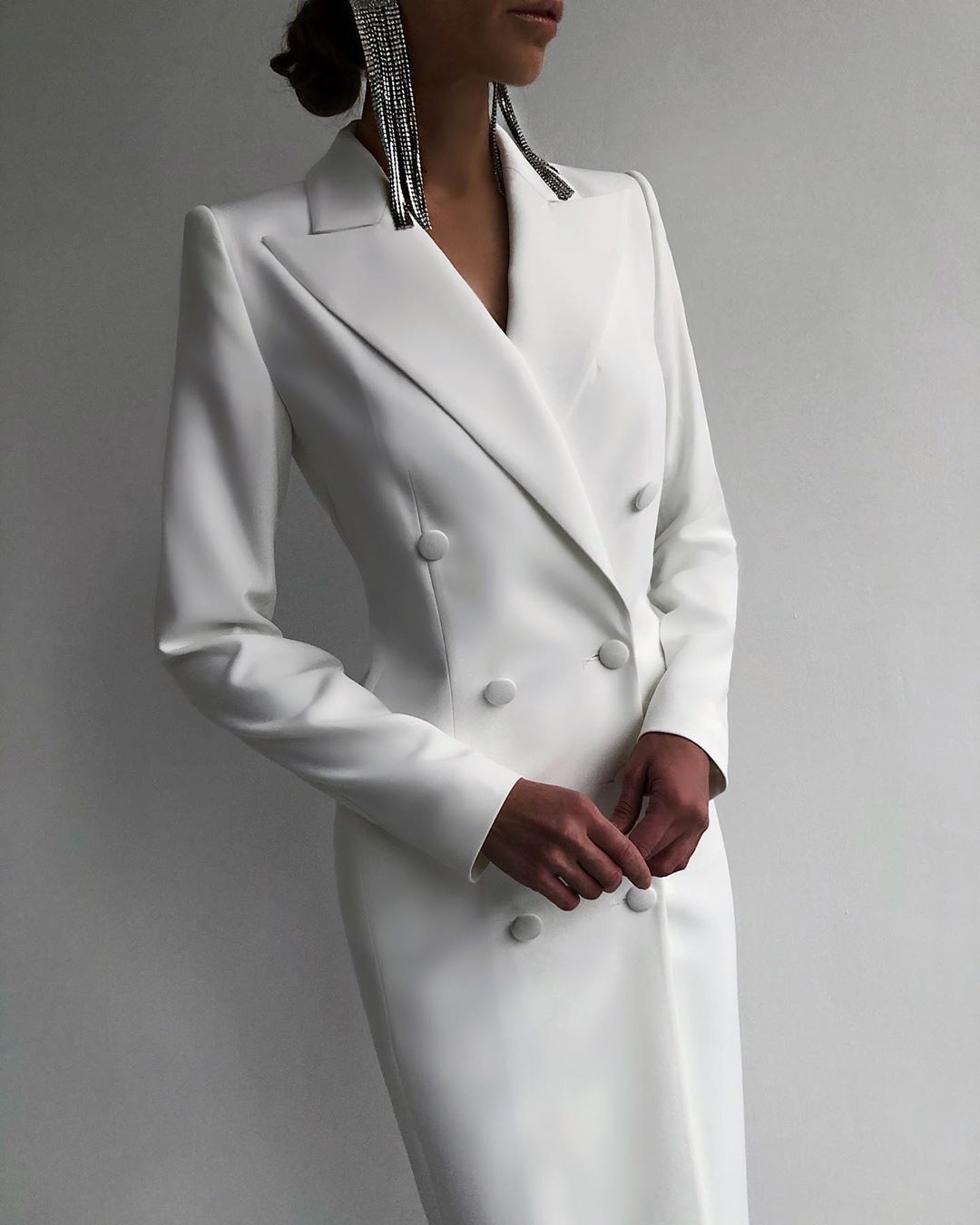 Chaqueta larga blanca personal - Women Formal Wear M&S reseña y precio